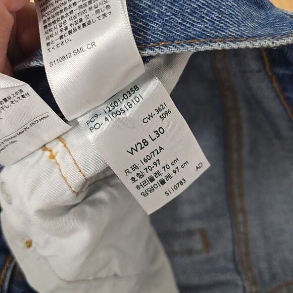 NWT Levi's Premium Capital E 501 Original Straight 28x30 Distressed Button Fly - Picture 4 of 13